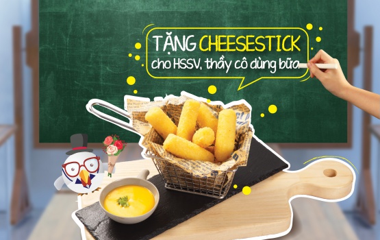 Tri ân thầy cô 20/11! Tặng Món ngon Cheese Stick 